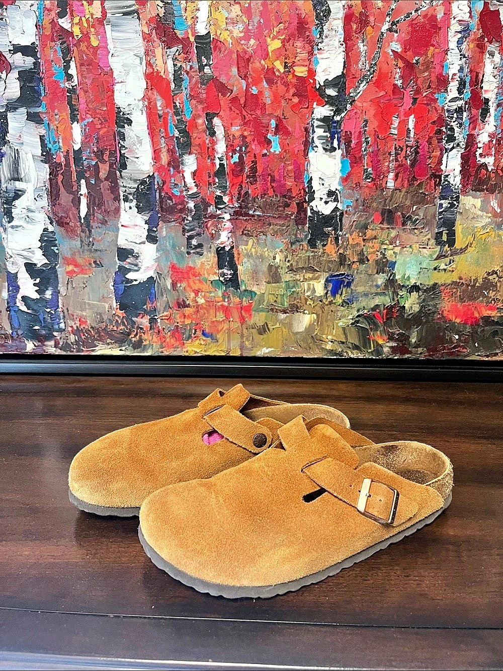 Birkenstock Boston Soft Footbed Suede Leather Clogs EU 39
